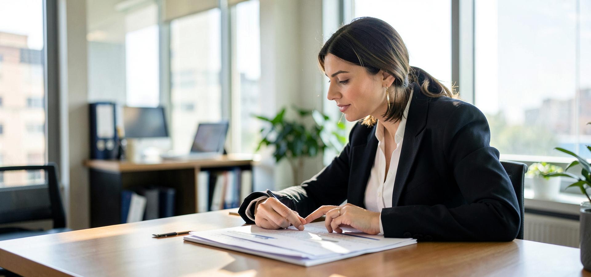 Professional candidate preparing for an interview